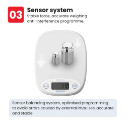 PETRUS Mini: Präzise und tragbare digitale Küchenwaage